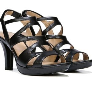 Naturalizer Black Strappy Heels - Dianna black